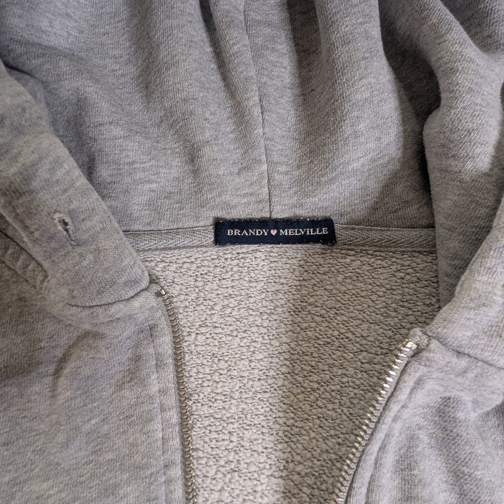 Brandy Melville Christy Hoodie Gray Sz OS - Picture 8 of 12